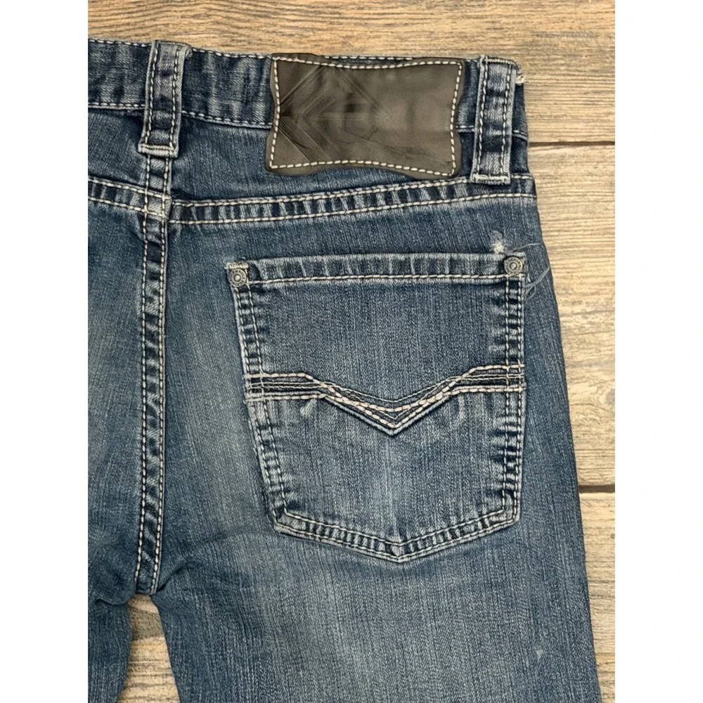 Rock and Roll Cowboy Revolver Slim Straight Leg‎ Jeans Blue 29x34 Western Stack